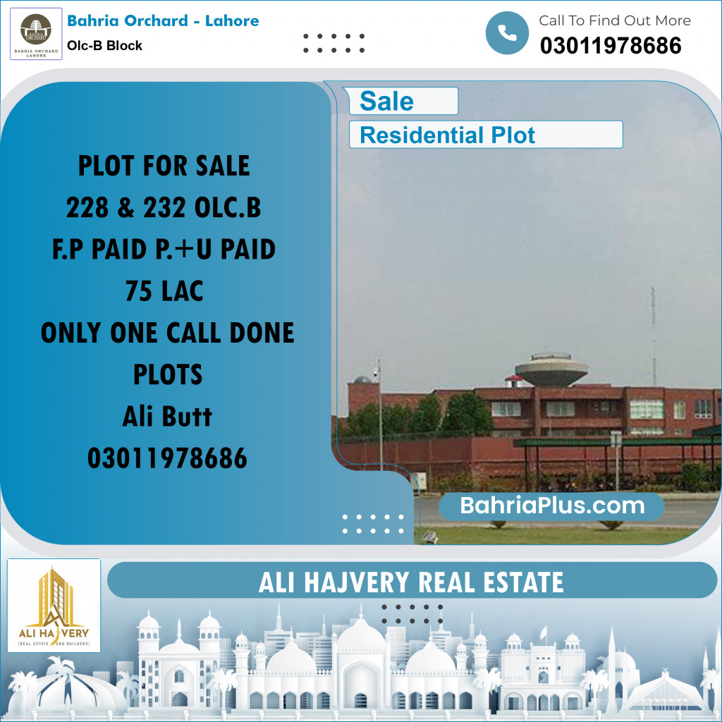 Residential Plot for Sale in OLC-B Block -  Bahria Orchard, Lahore - (BP-194503)