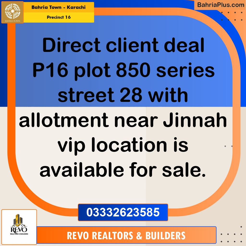 250 Sq. Yards Residential Plot for Sale in Precinct 16 -  Bahria Town, Karachi - (BP-194517)