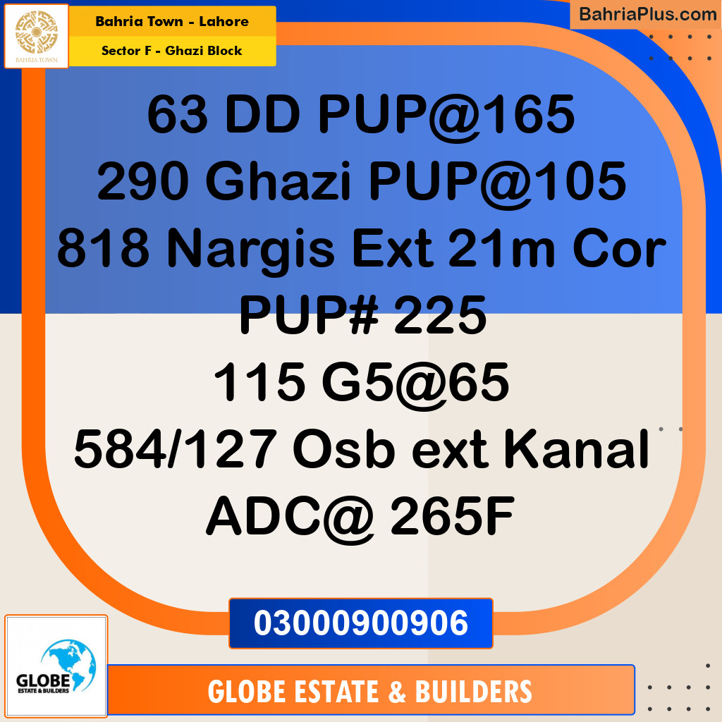 Residential Plot for Sale in Sector F - Ghazi Block - Bahria Town, Lahore - (BP-194629)