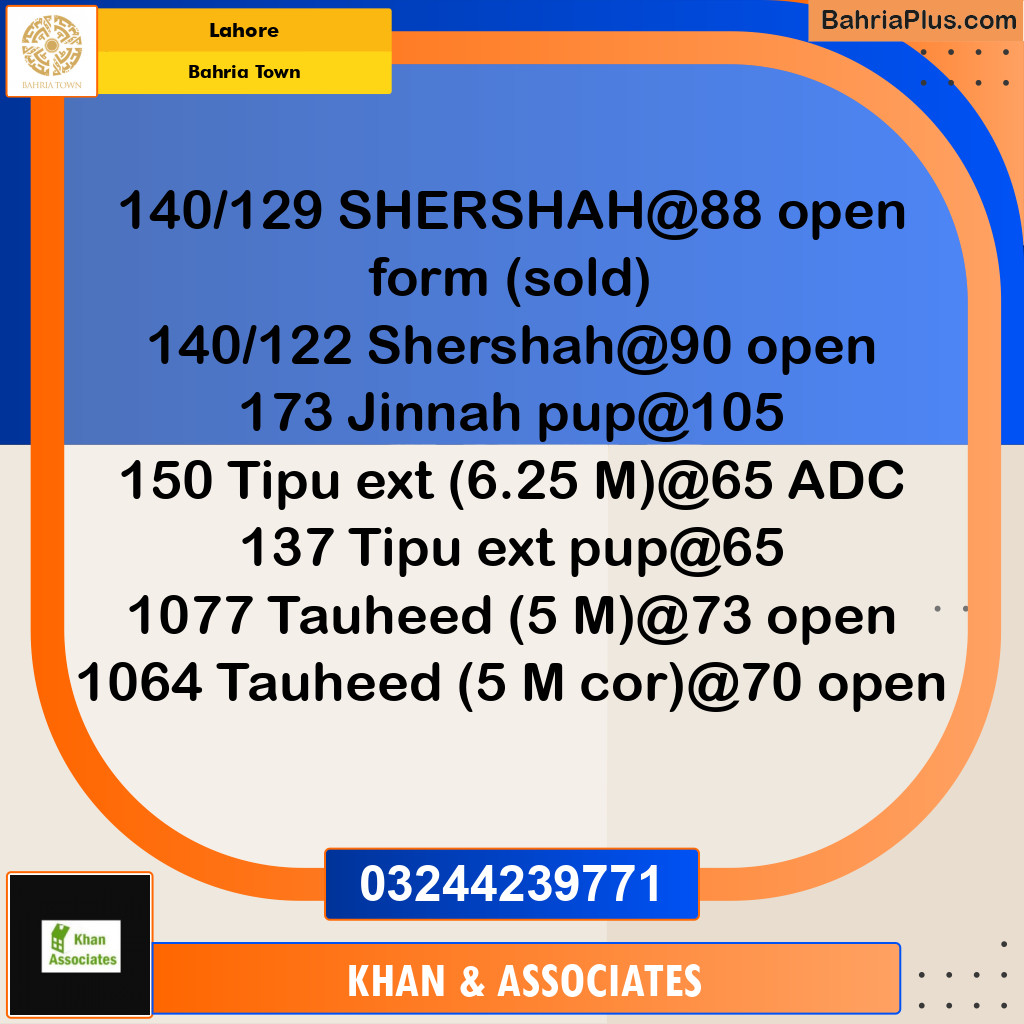 Residential Plot for Sale in Bahria Town, Lahore - (BP-194631)