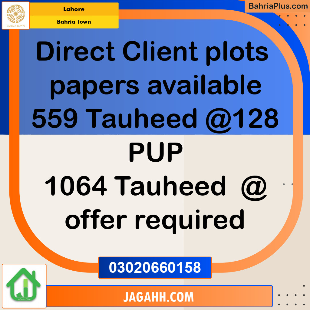 Residential Plot for Sale in Bahria Town, Lahore - (BP-194644)
