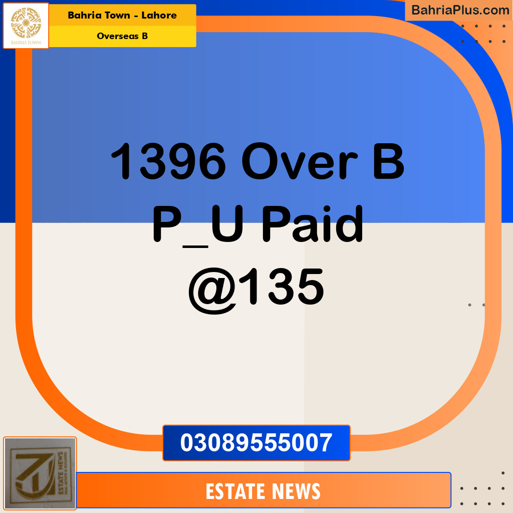 Residential Plot for Sale in Overseas B -  Bahria Town, Lahore - (BP-194690)