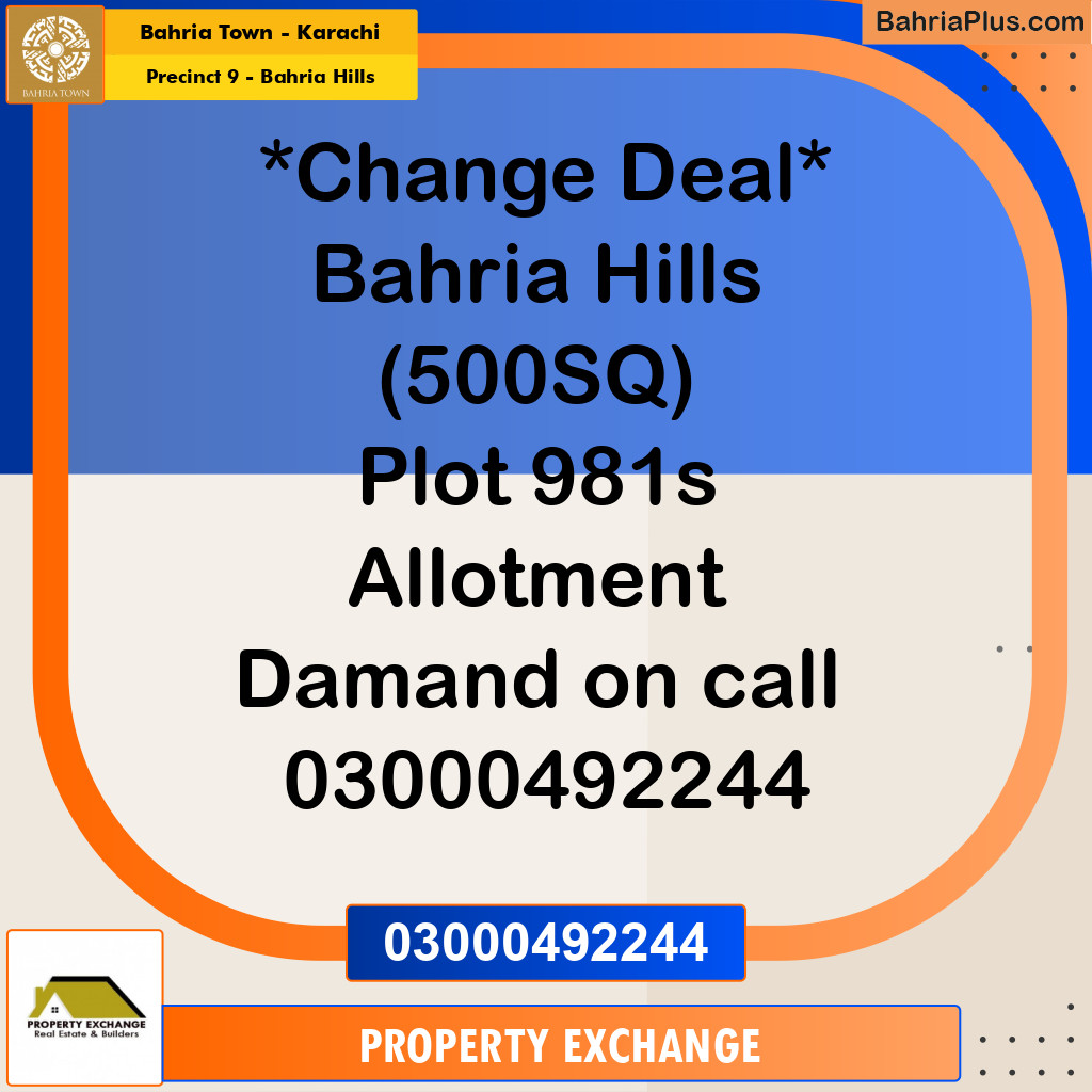 500 Sq. Yards Residential Plot for Sale in Precinct 9 - Bahria Hills -  Bahria Town, Karachi - (BP-194714)