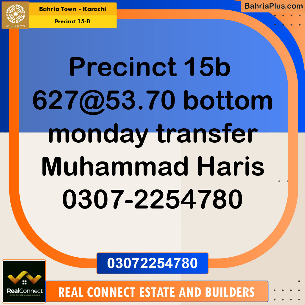 125 Sq. Yards Residential Plot for Sale in Precinct 15-B -  Bahria Town, Karachi - (BP-194724)
