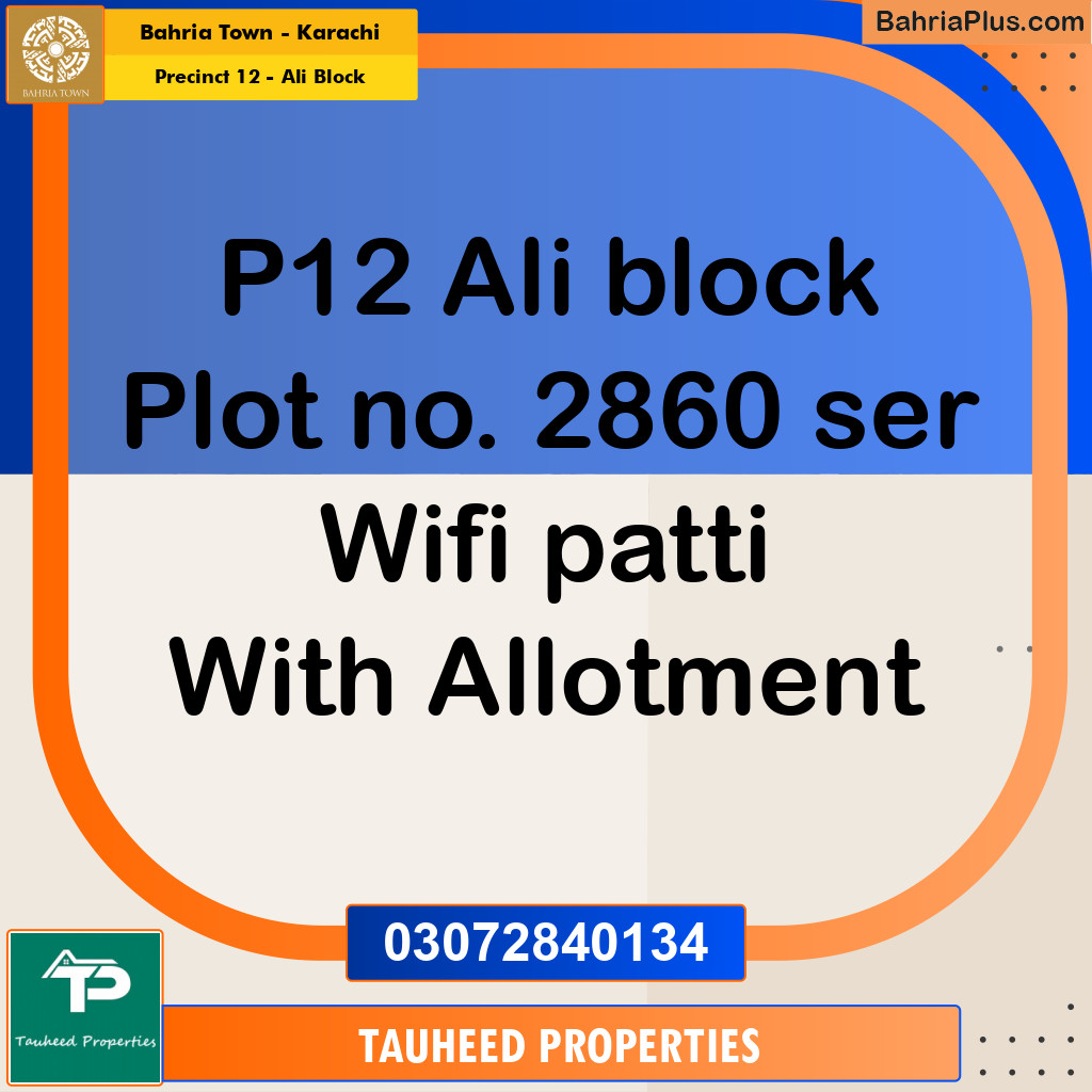 125 Sq. Yards Residential Plot for Sale in Precinct 12 - Ali Block -  Bahria Town, Karachi - (BP-194753)