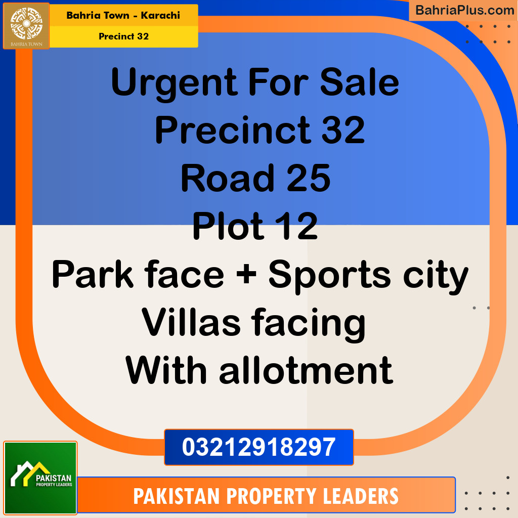 250 Sq. Yards Residential Plot for Sale in Precinct 32 -  Bahria Town, Karachi - (BP-194756)