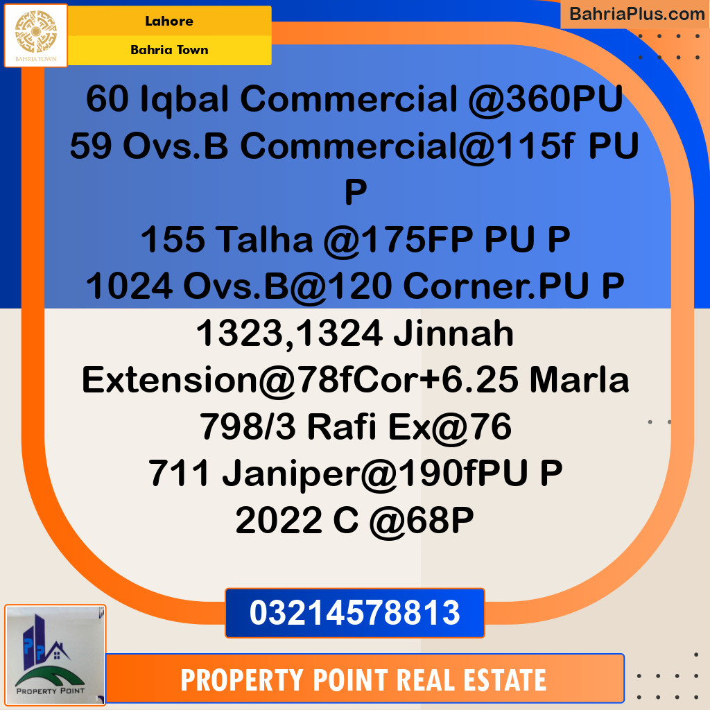 Residential Plot for Sale in Bahria Town, Lahore - (BP-194788)