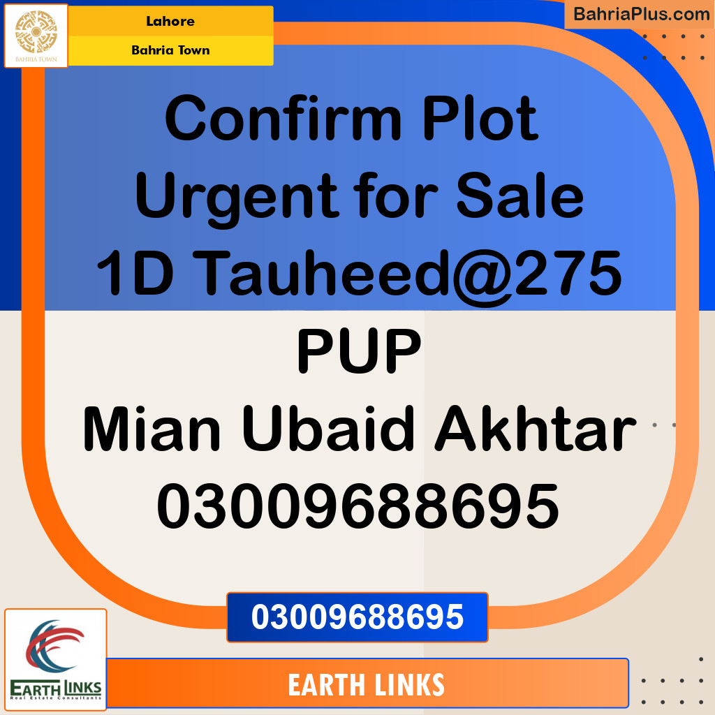 Commercial Plot for Sale in Bahria Town, Lahore - (BP-194891)