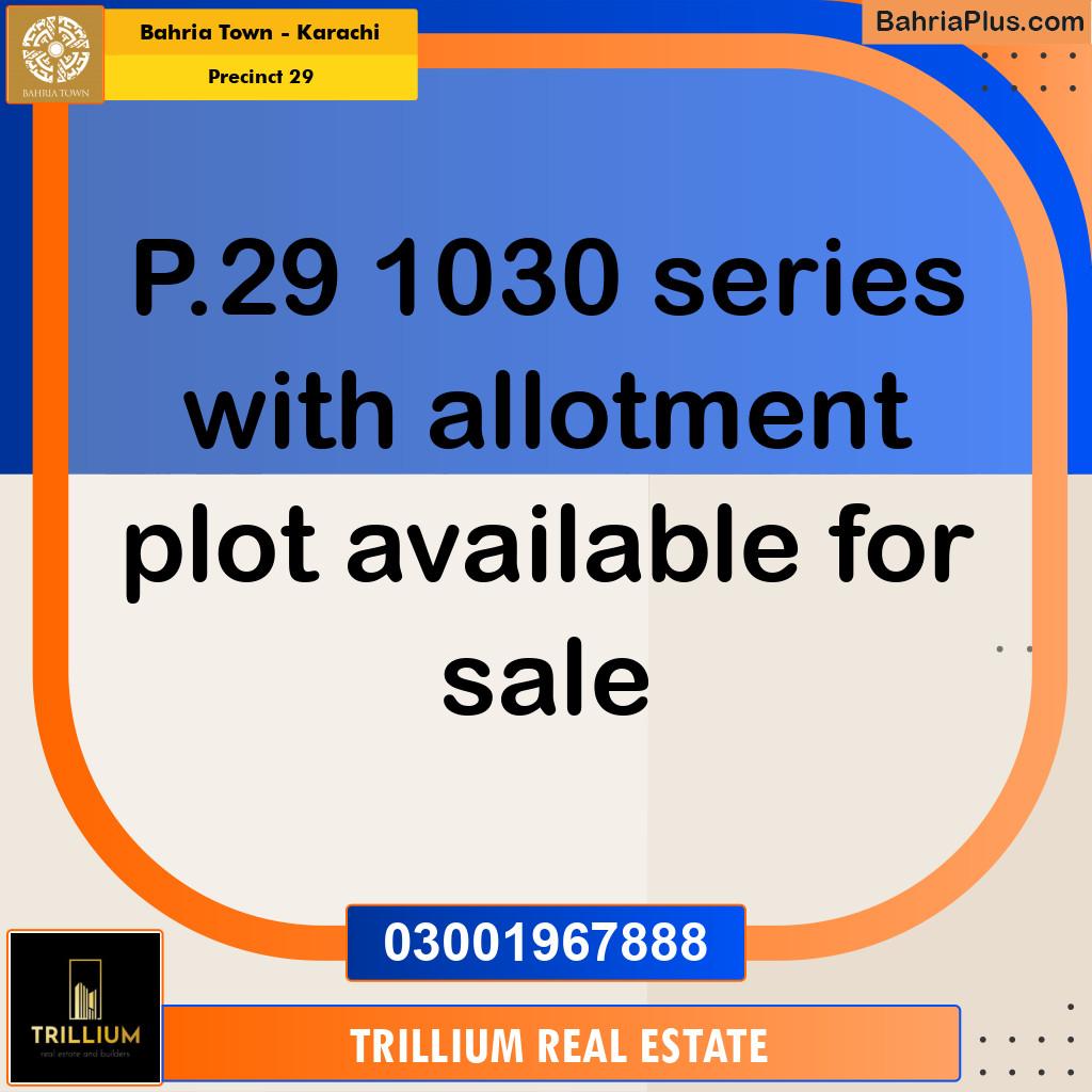 500 Sq. Yards Residential Plot for Sale in Precinct 29 - Bahria Town, Karachi - (BP-194912)