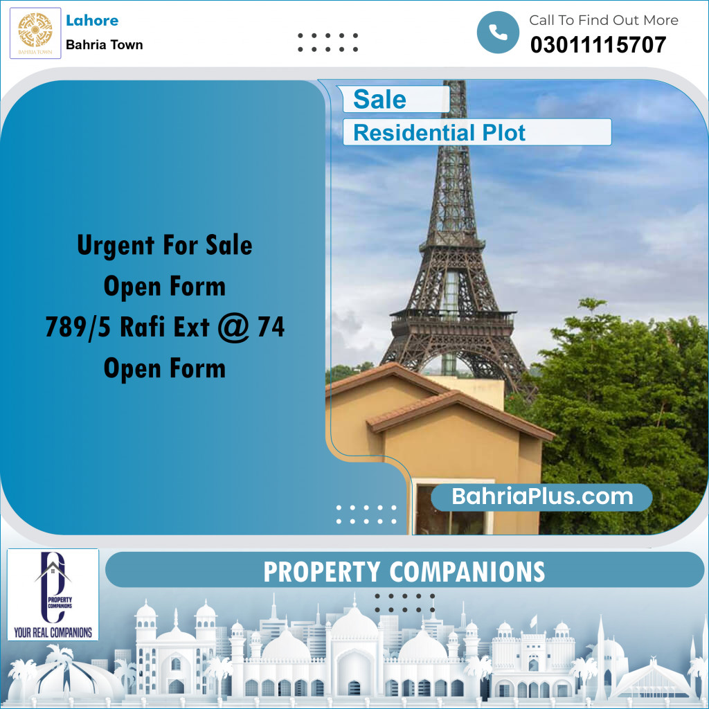 Residential Plot for Sale in Bahria Town, Lahore - (BP-194946)