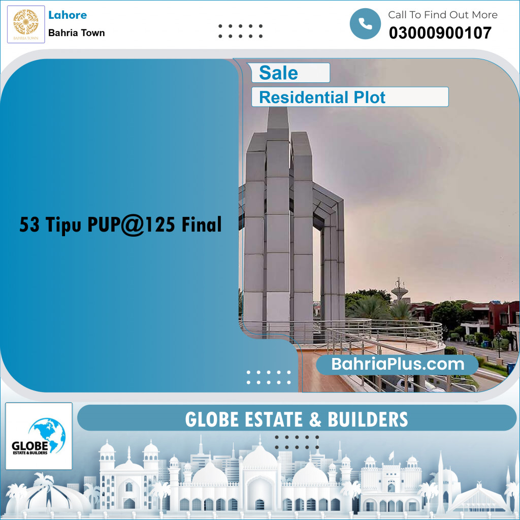 Residential Plot for Sale in Bahria Town, Lahore - (BP-194971)