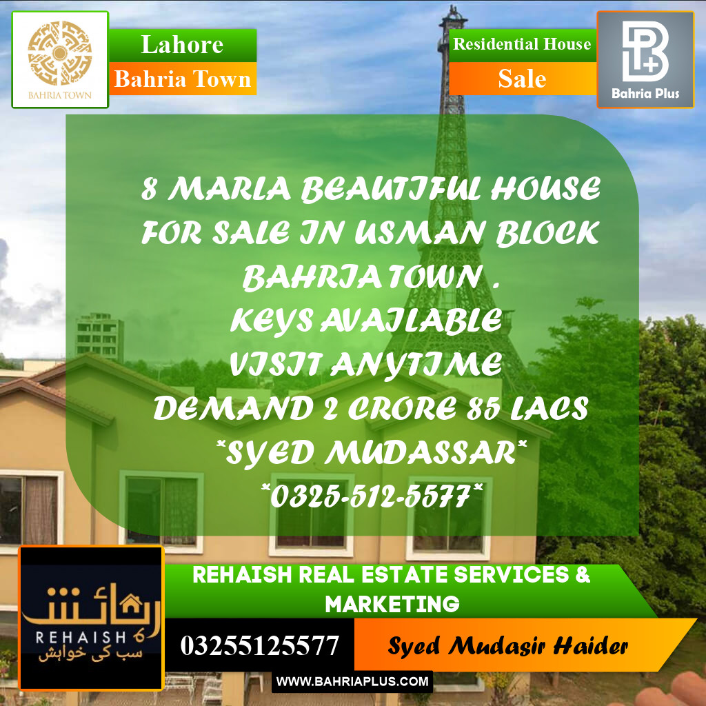 Residential House for Sale in Bahria Town, Lahore - (BP-194992)