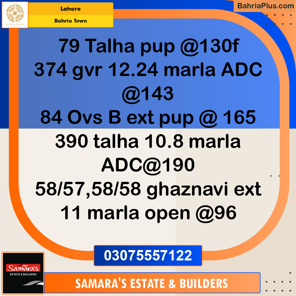 Residential Plot for Sale in Bahria Town, Lahore - (BP-195009)