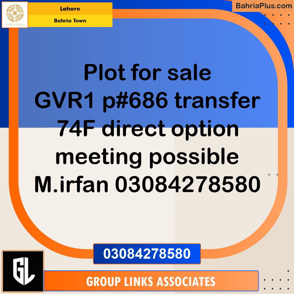 Residential Plot for Sale in Bahria Town, Lahore - (BP-195129)