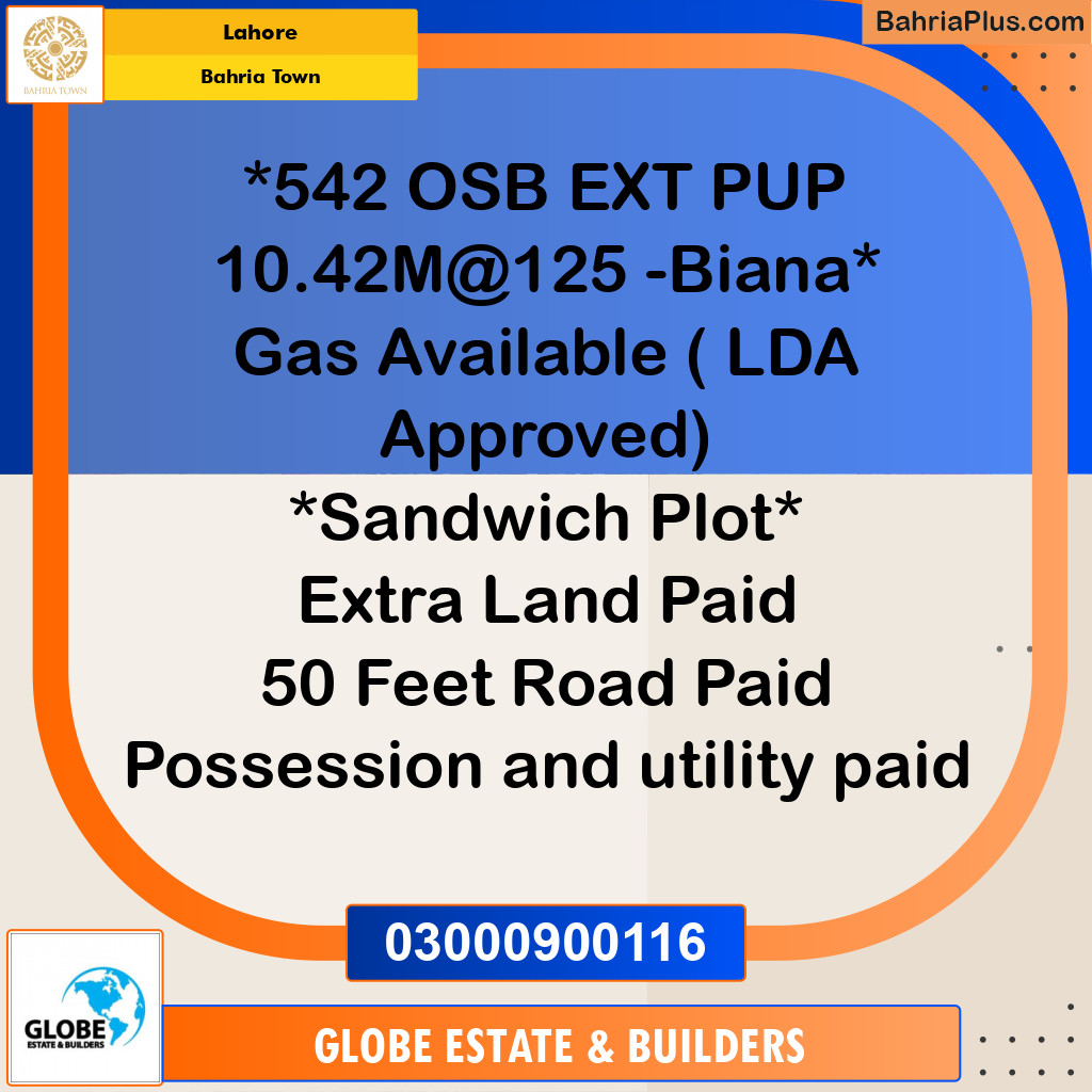 Residential Plot for Sale in Bahria Town, Lahore - (BP-195176)