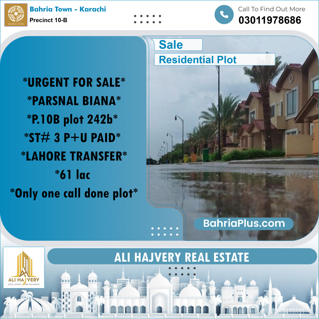 125 Sq. Yards Residential Plot for Sale in Precinct 10-B -  Bahria Town, Karachi - (BP-195196)