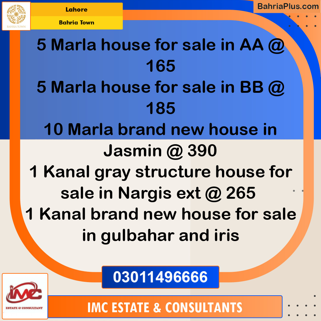 Residential House for Sale in Bahria Town, Lahore - (BP-195232)