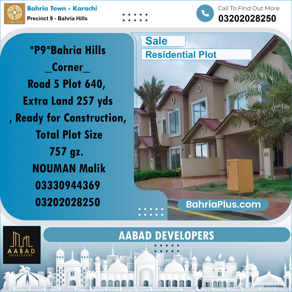 Residential Plot for Sale in Precinct 9 - Bahria Hills -  Bahria Town, Karachi - (BP-195267)