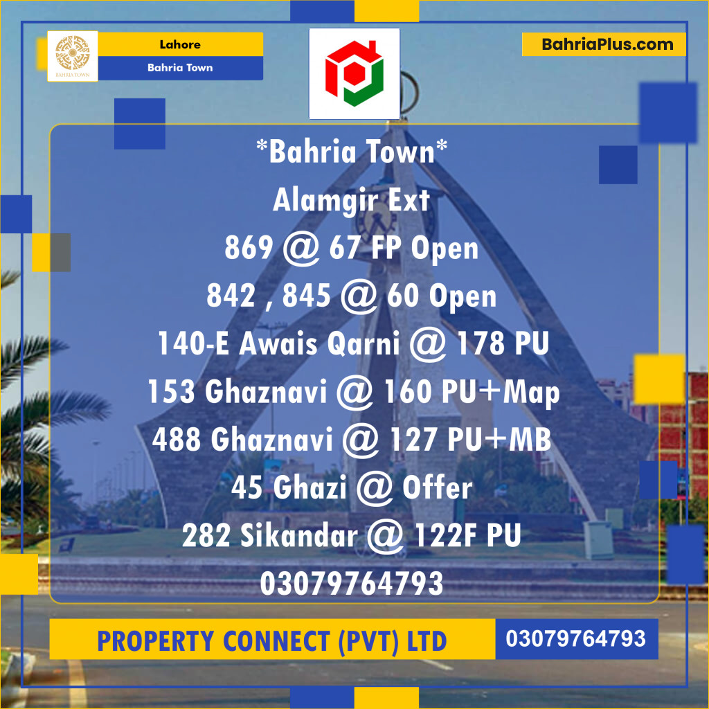 Residential Plot for Sale in Bahria Town, Lahore - (BP-195325)