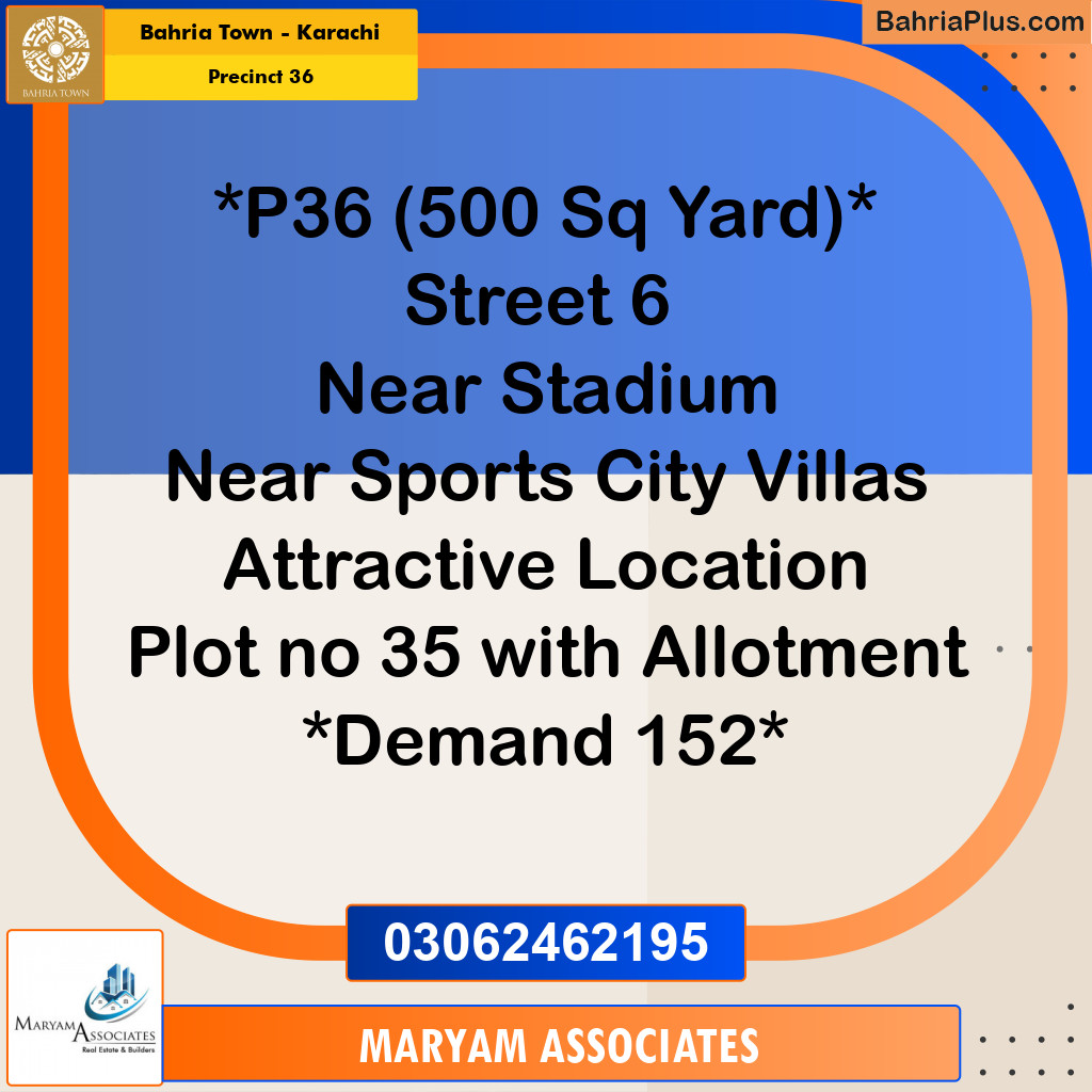 Residential Plot for Sale in Precinct 36 -  Bahria Town, Karachi - (BP-195327)