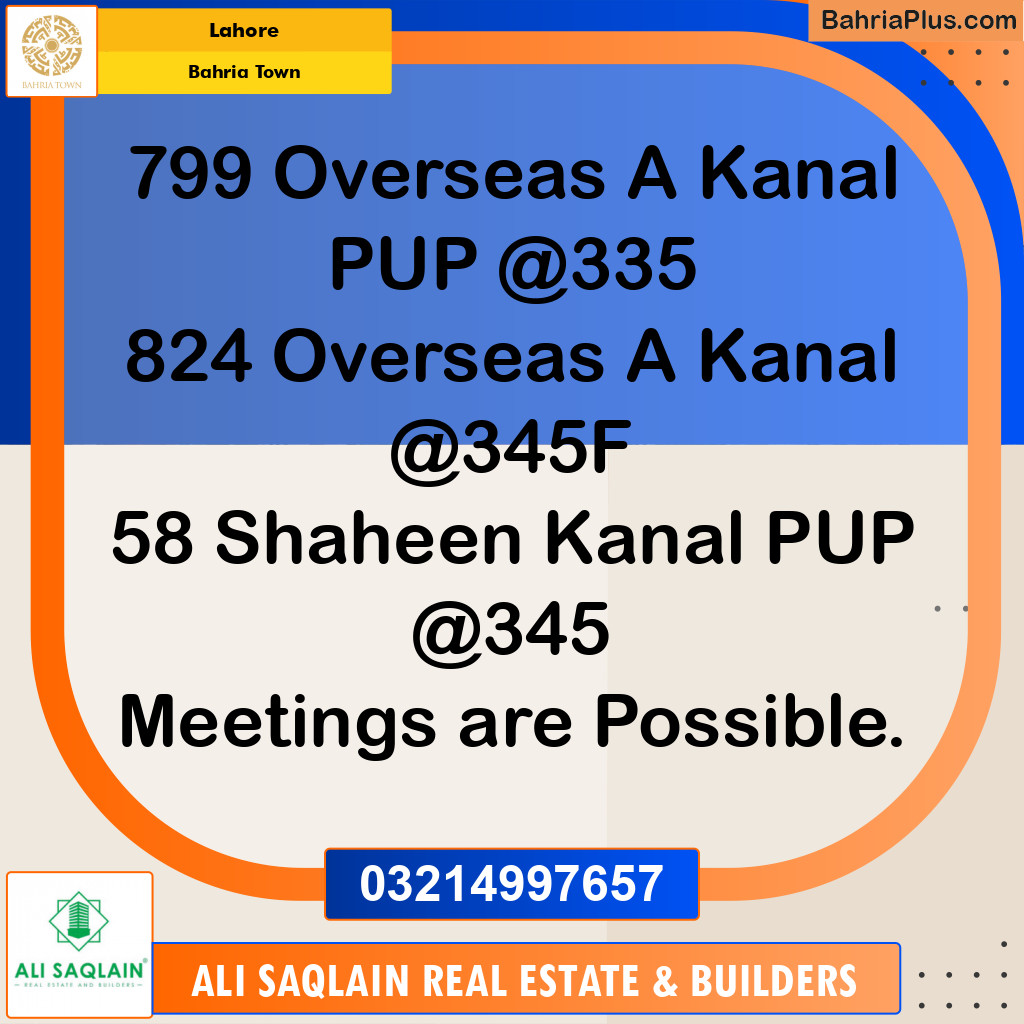 Residential Plot for Sale in Bahria Town, Lahore - (BP-195415)