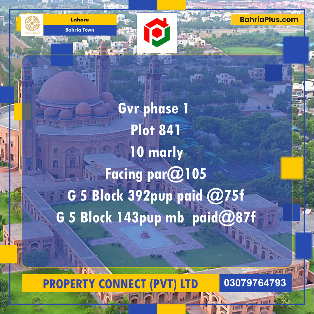 Residential Plot for Sale in Bahria Town, Lahore - (BP-195424)