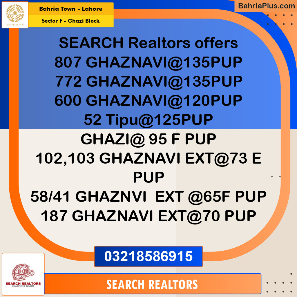 Residential Plot for Sale in Sector F - Ghazi Block -  Bahria Town, Lahore - (BP-195458)