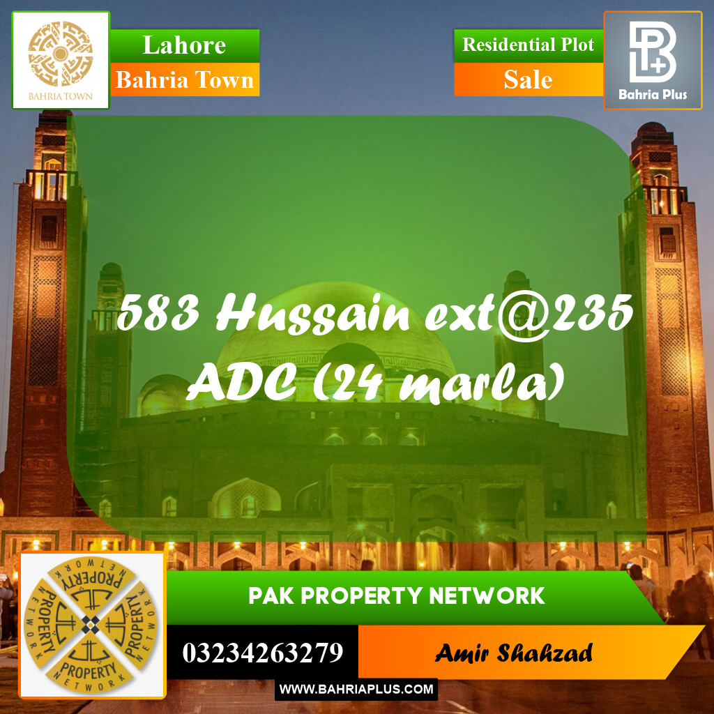 Residential Plot for Sale in Bahria Town, Lahore - (BP-195538)