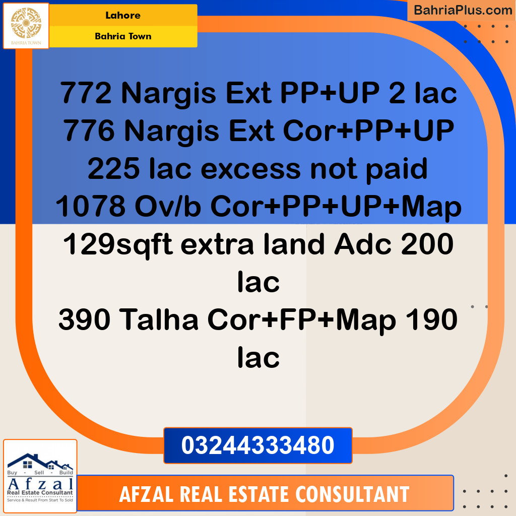 Residential Plot for Sale in Bahria Town, Lahore - (BP-195564)