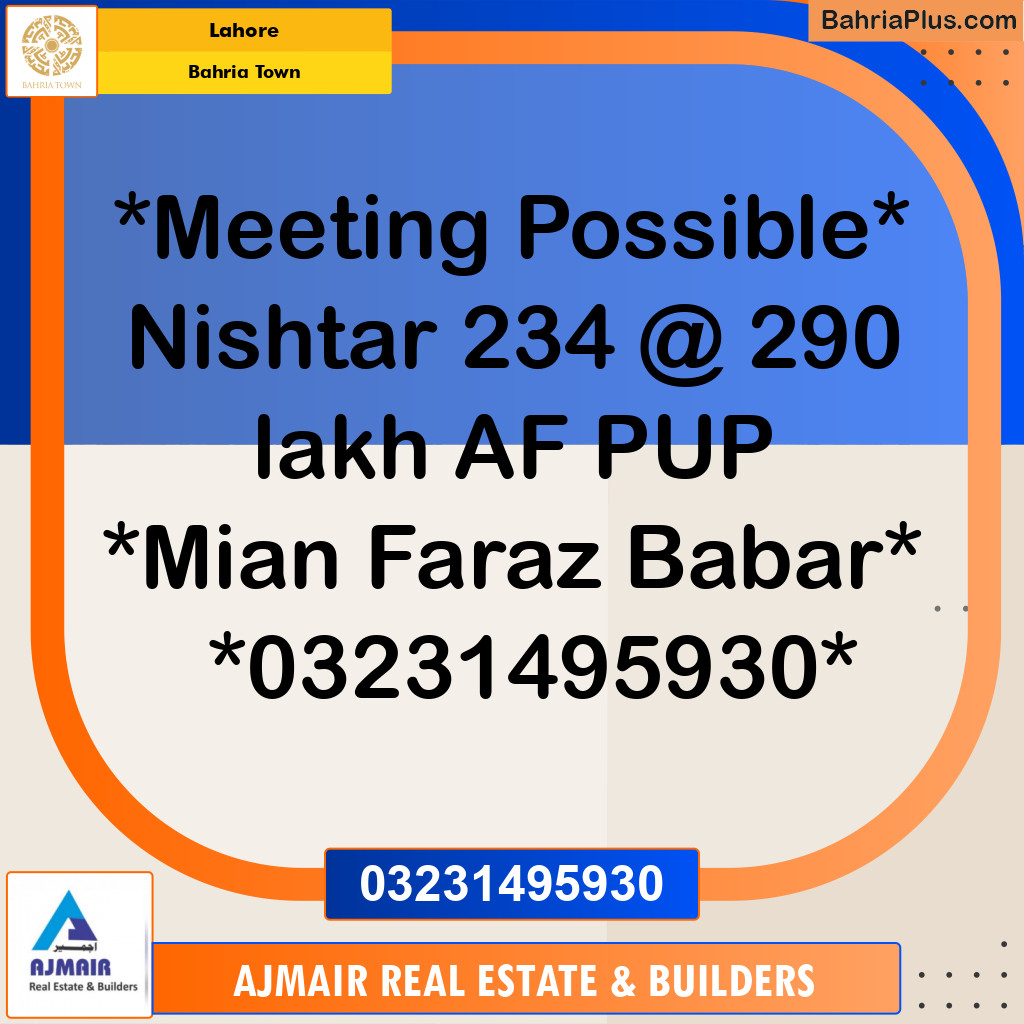 Residential Plot for Sale in Bahria Town, Lahore - (BP-195572)