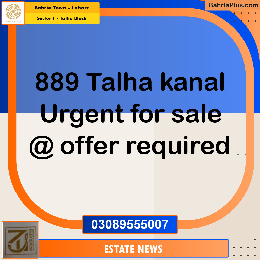 Residential Plot for Sale in Sector F - Talha Block -  Bahria Town, Lahore - (BP-195637)