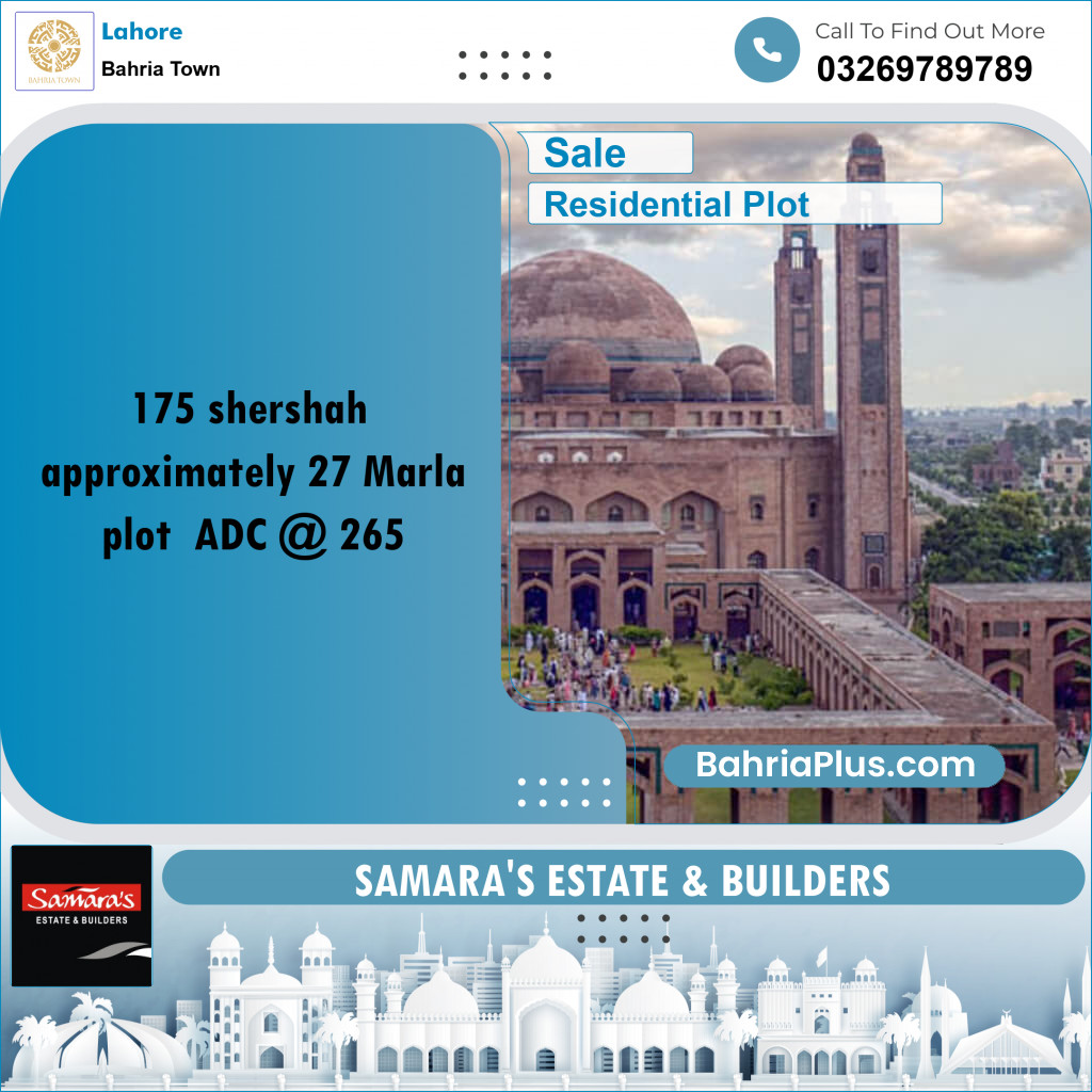 Residential Plot for Sale in Bahria Town, Lahore - (BP-195718)