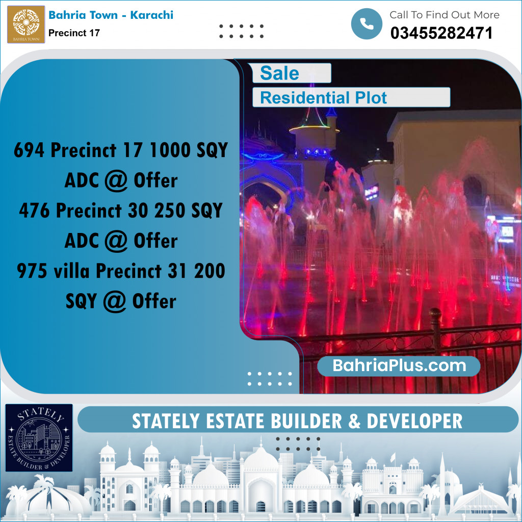 Residential Plot for Sale in Precinct 17 -  Bahria Town, Karachi - (BP-195752)