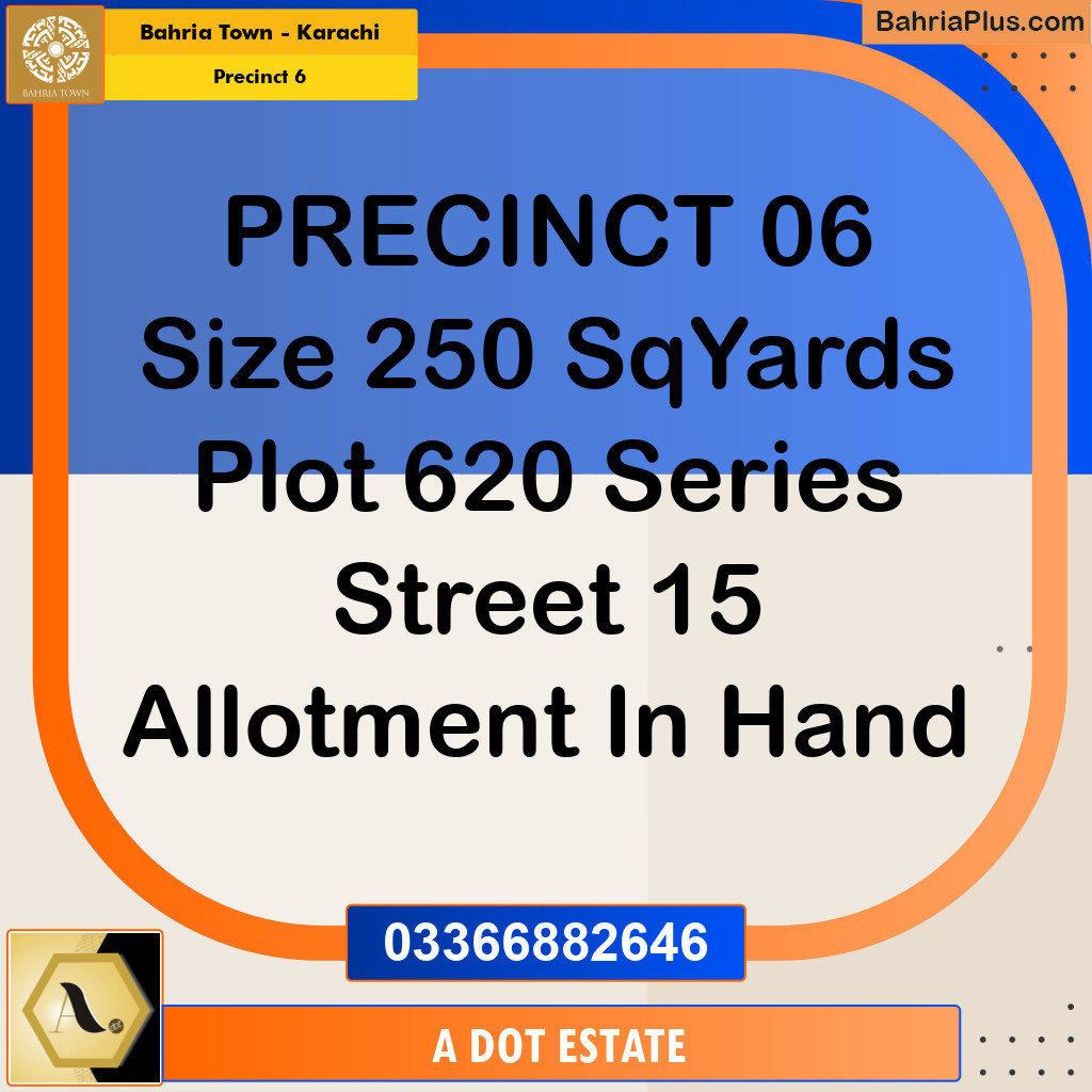 250 Sq. Yards Residential Plot for Sale in Precinct 6 -  Bahria Town, Karachi - (BP-195756)