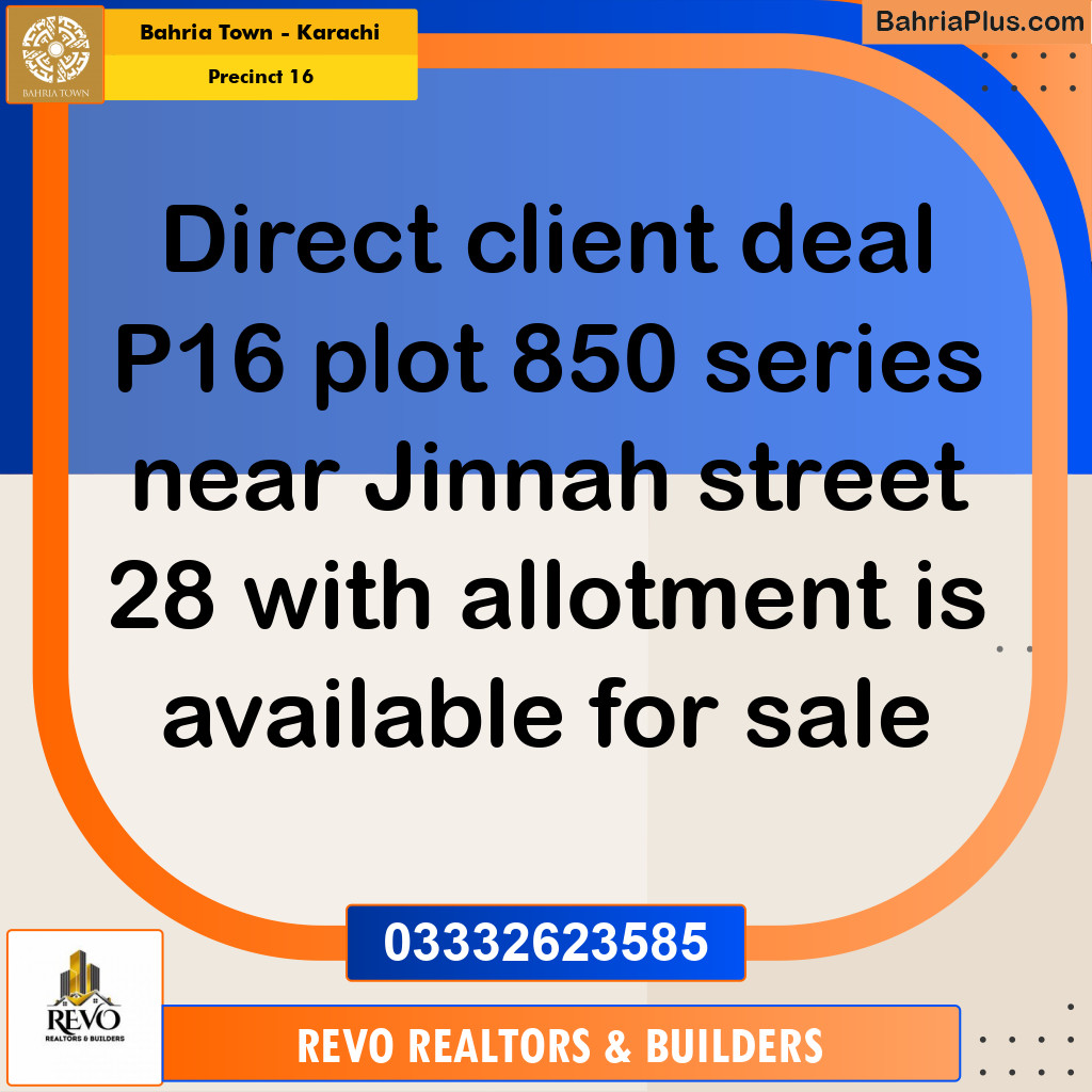 250 Sq. Yards Residential Plot for Sale in Precinct 16 - Bahria Town, Karachi - (BP-195791)