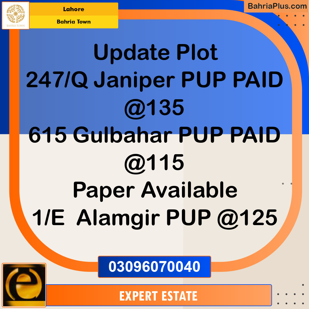 Residential Plot for Sale in Bahria Town, Lahore - (BP-195814)