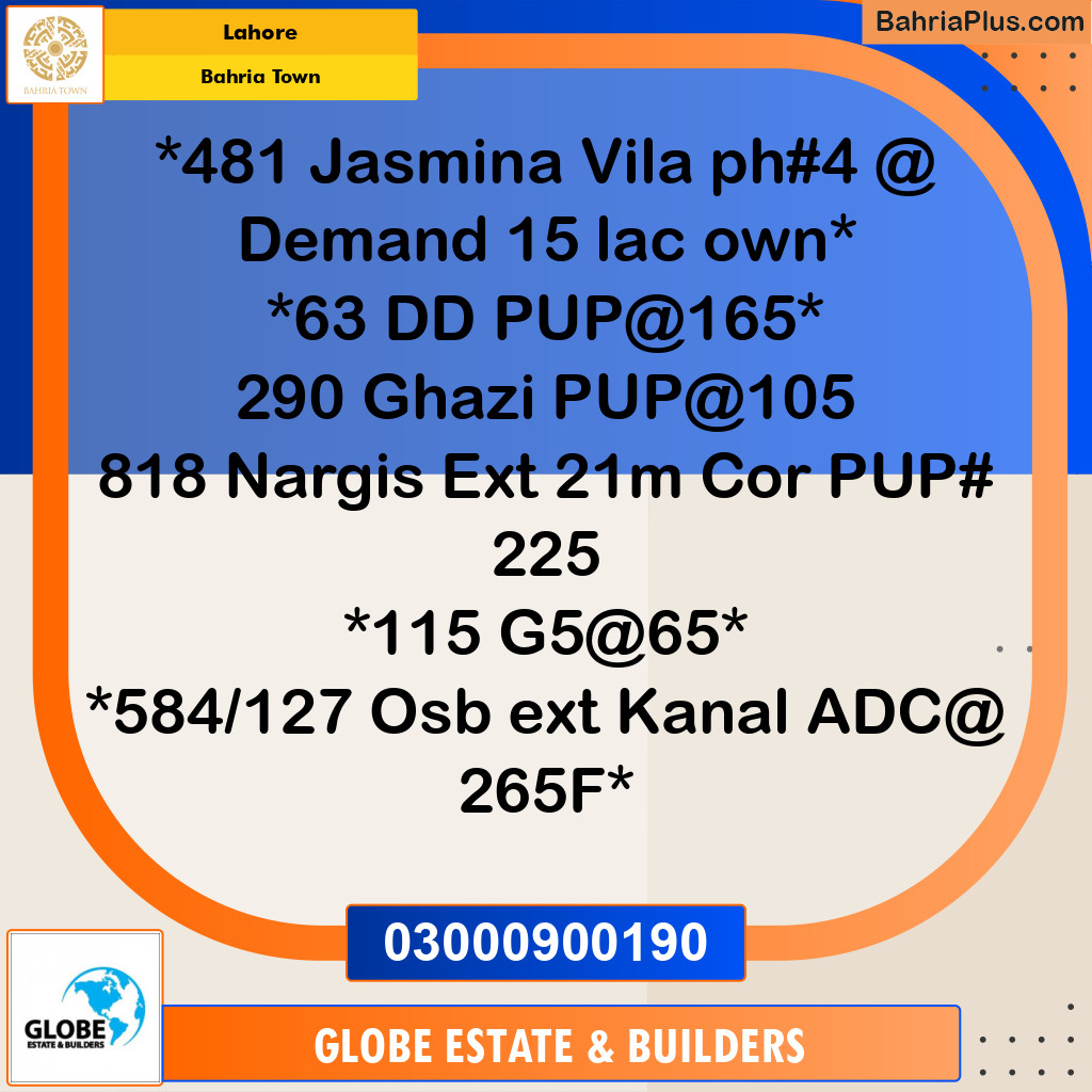 Residential Plot for Sale in Bahria Town, Lahore - (BP-195828)
