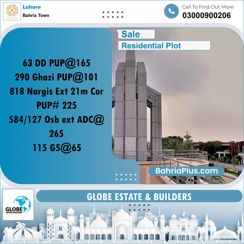 Residential Plot for Sale in Bahria Town, Lahore - (BP-195838)