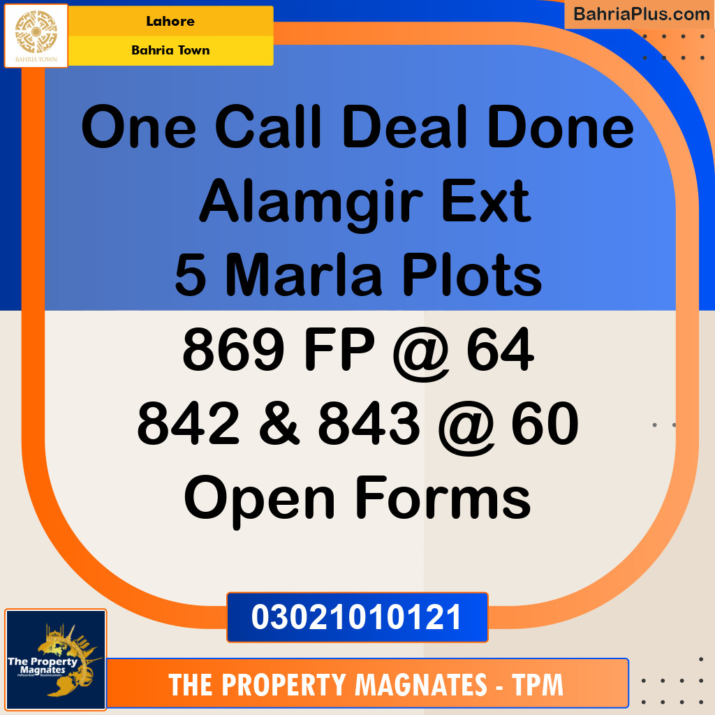 Residential Plot for Sale in Bahria Town, Lahore - (BP-195912)