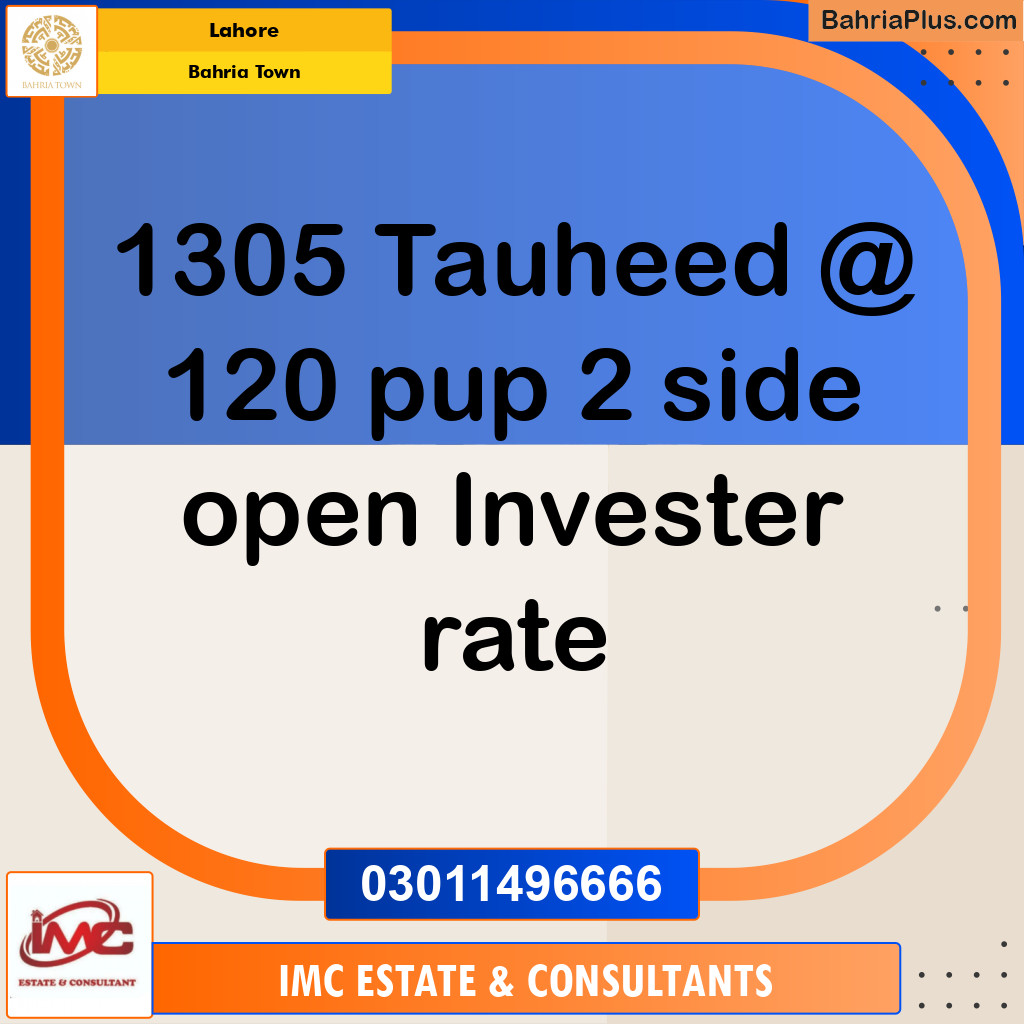 Residential Plot for Sale in Bahria Town, Lahore - (BP-195988)