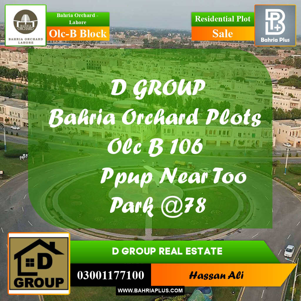 Residential Plot for Sale in OLC-B Block -  Bahria Orchard, Lahore - (BP-196003)