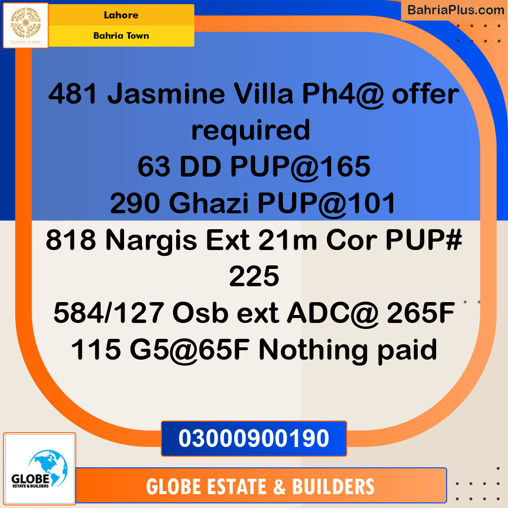 Residential Plot for Sale in Bahria Town, Lahore - (BP-196019)