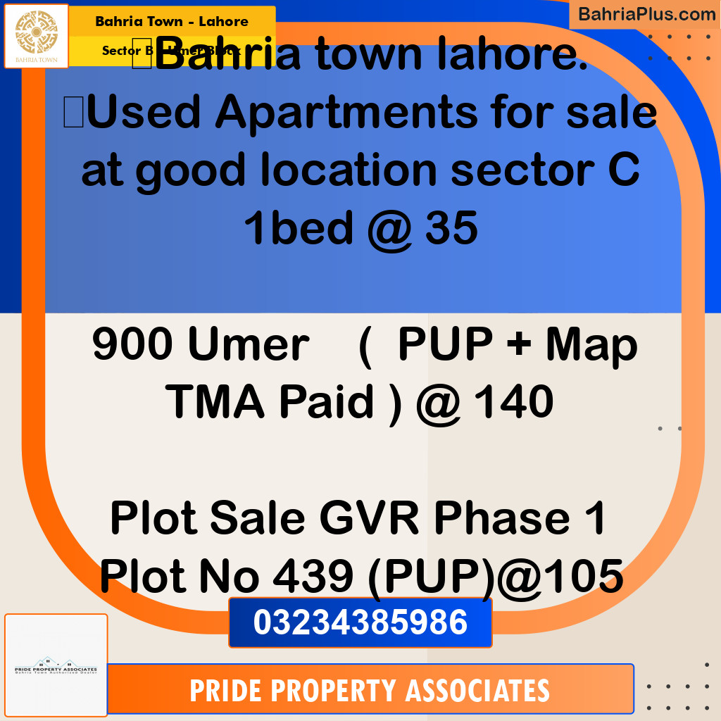 Residential Plot for Sale in Sector B - Umer Block -  Bahria Town, Lahore - (BP-196024)