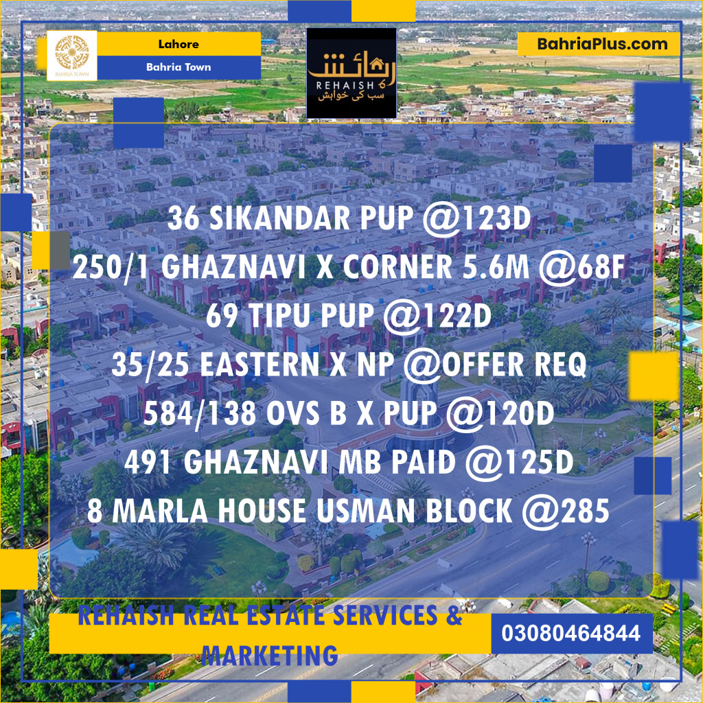 Residential Plot for Sale in Bahria Town, Lahore - (BP-196039)