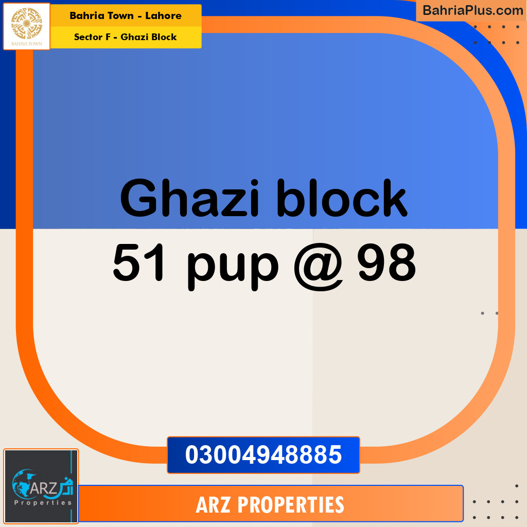 Residential Plot for Sale in Sector F - Ghazi Block -  Bahria Town, Lahore - (BP-196044)