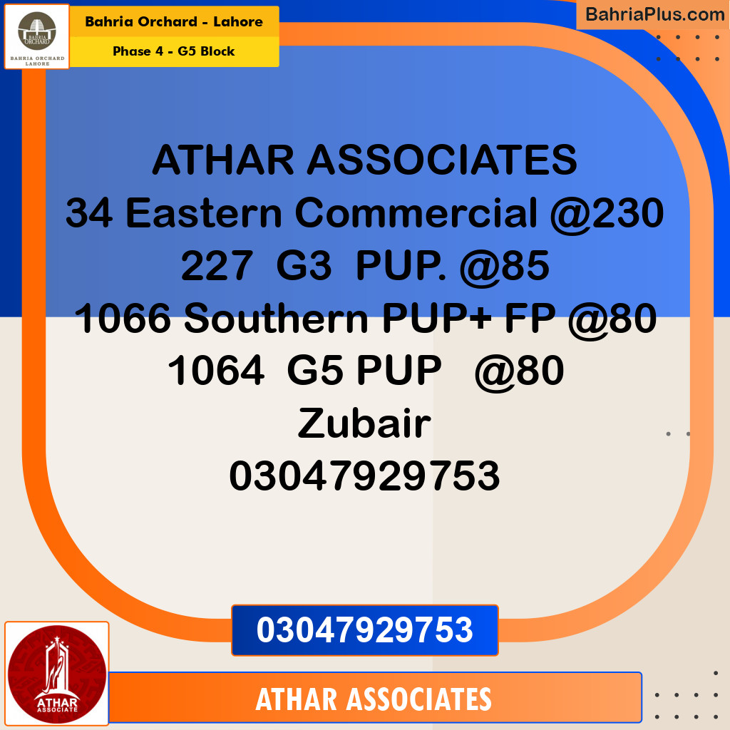 Residential Plot for Sale in Phase 4 - G5 Block -  Bahria Orchard, Lahore - (BP-196083)