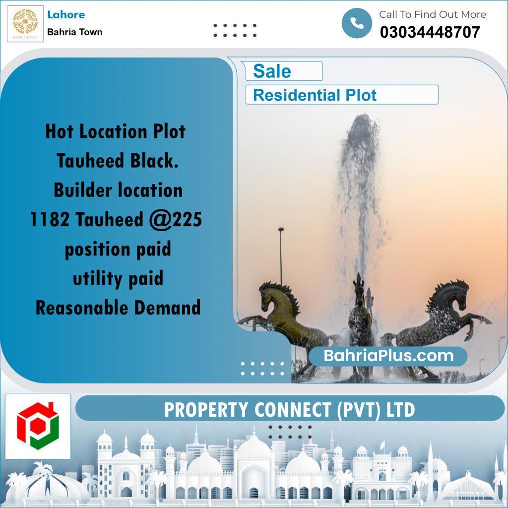 Residential Plot for Sale in Bahria Town, Lahore - (BP-196103)