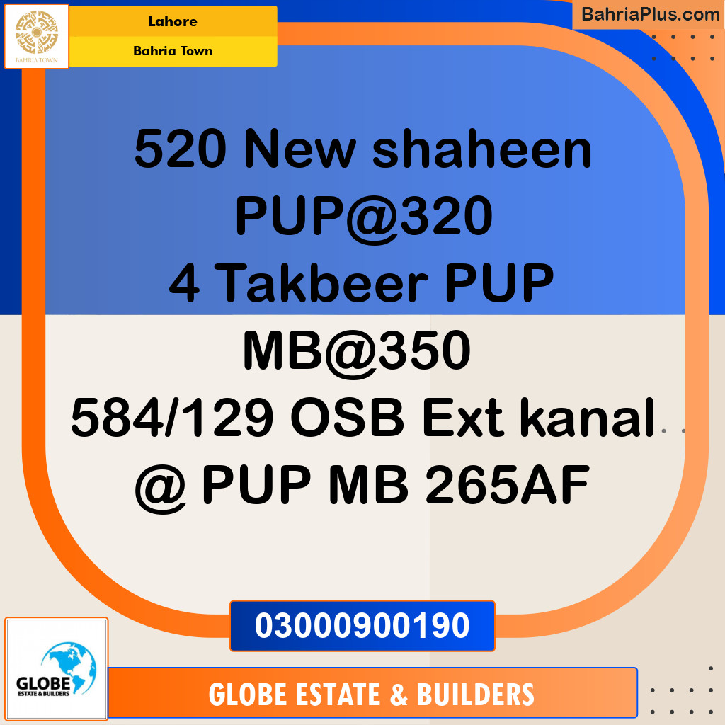 Residential Plot for Sale in Bahria Town, Lahore - (BP-196110)