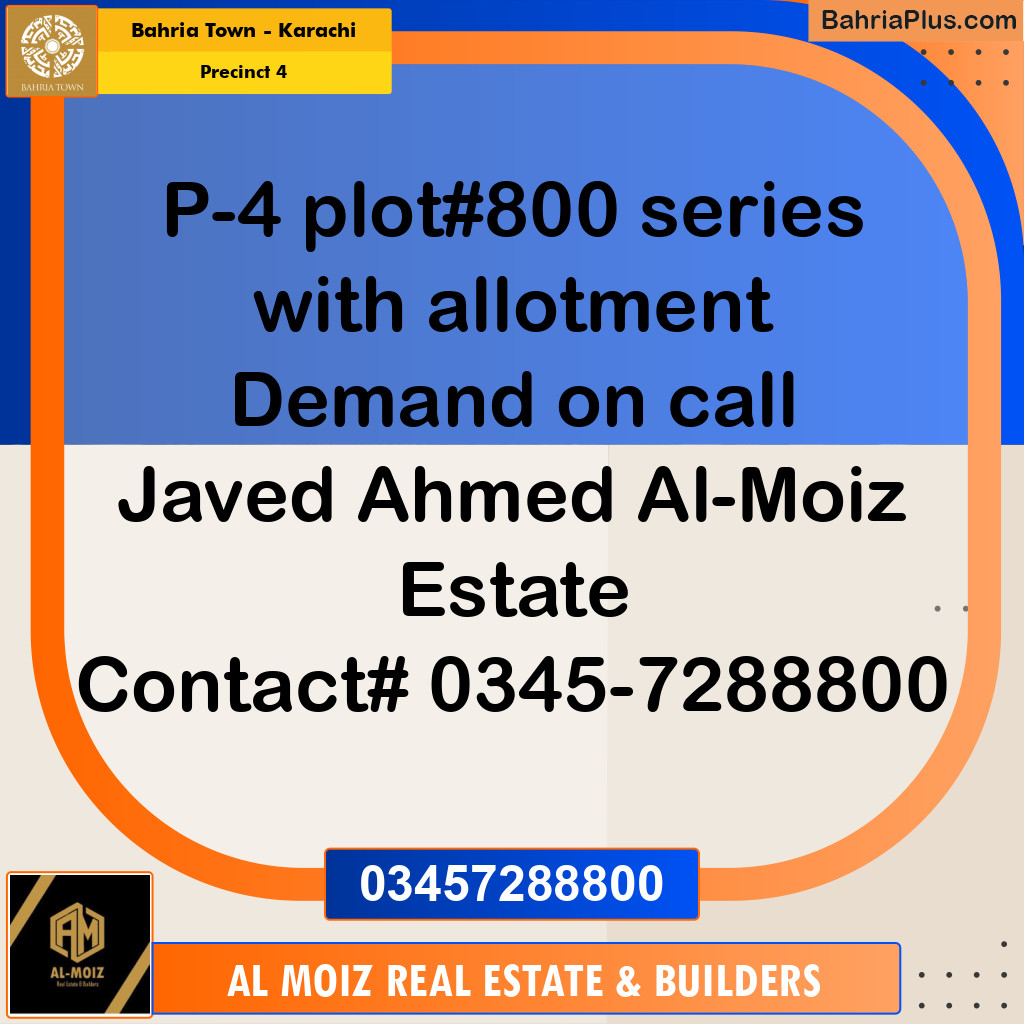 500 Sq. Yards Residential Plot for Sale in Precinct 4 -  Bahria Town, Karachi - (BP-196139)