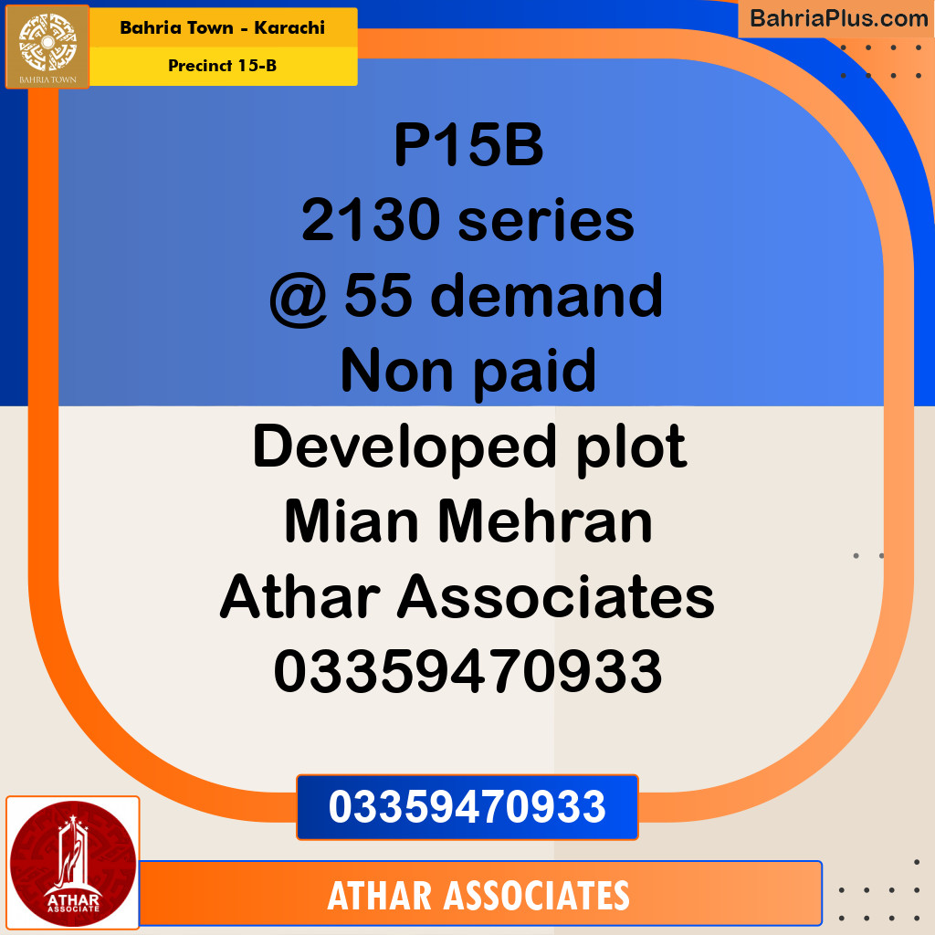 125 Sq. Yards Residential Plot for Sale in Precinct 15-B -  Bahria Town, Karachi - (BP-196239)